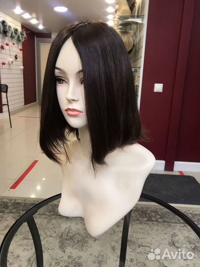 Парик на шёлке из натуральных волос (30см)