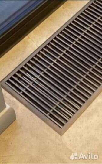 Внутрипольный конвектор с вентилятором и без