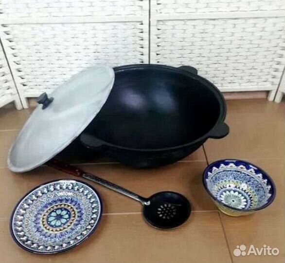 Казан Чугунный 12 литров + Девзира