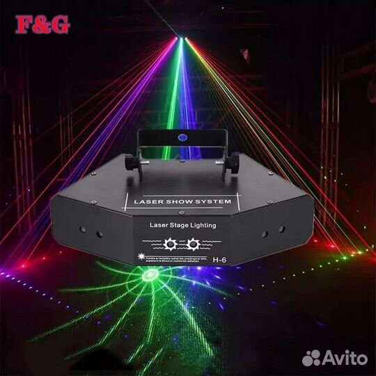 Светомузыка Профессиональное лазер Super Dj 6-eyer