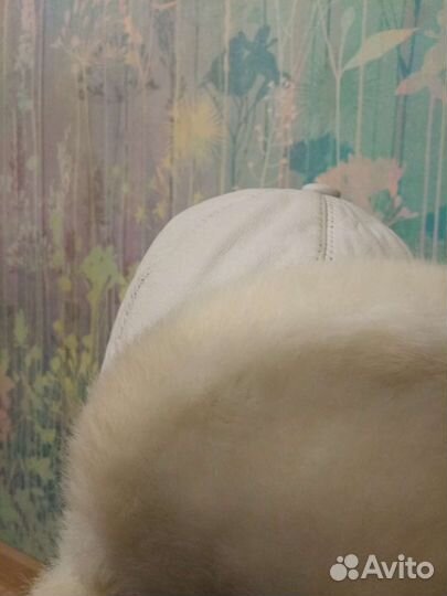 Шапка ушанка кожаная зимняя