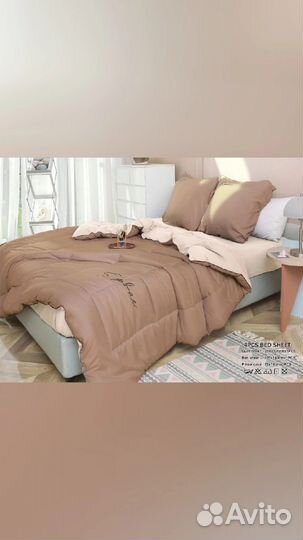 Постельное белье евро с одеялом