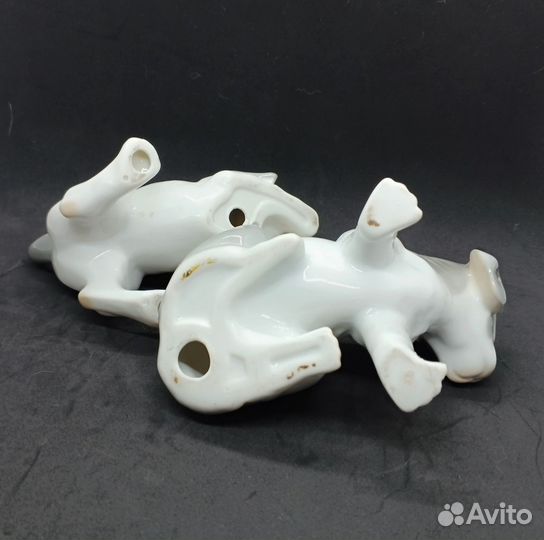 Винтажная статуэтка щенок, фарфор. Германия
