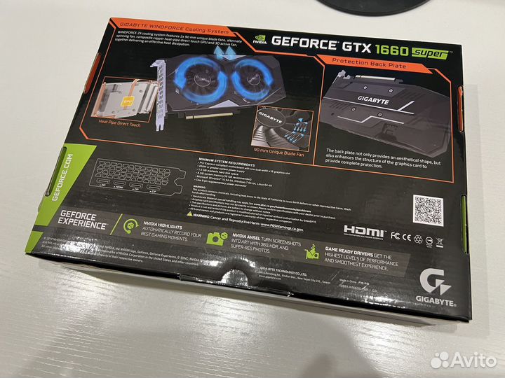 Видеокарта Gigabyte GeForce GTX 1660 super OC 6GB