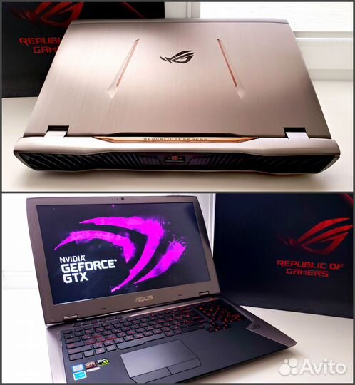 Топовый Asus ROG i7-7820HK + GTX1080 200 Вт