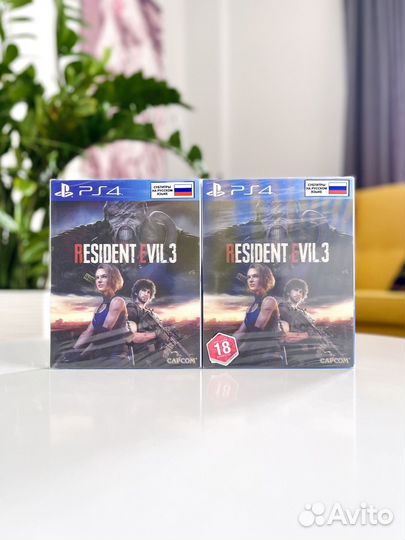 Новый/Resident Evil 3 Remake 3D Обложка на PS4/PS5