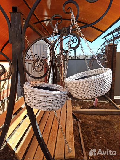 Кашпо из экоротанга для дома и сада