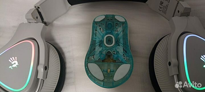 Радиокональные наушники+мишь