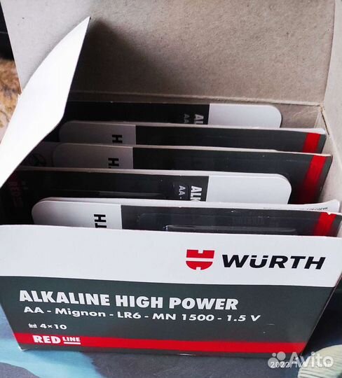 Батарейки Wurth Red line AA/LR6