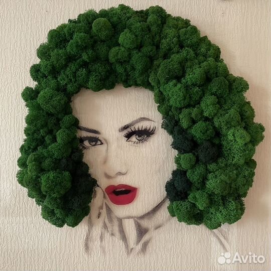 Мох Картина на стекле 