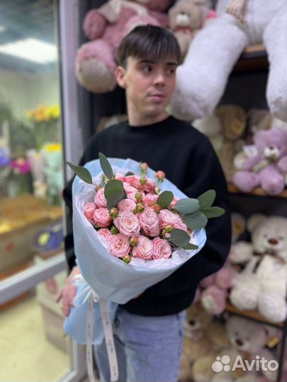 Кустовые розы, букет роз, цветы Саранск