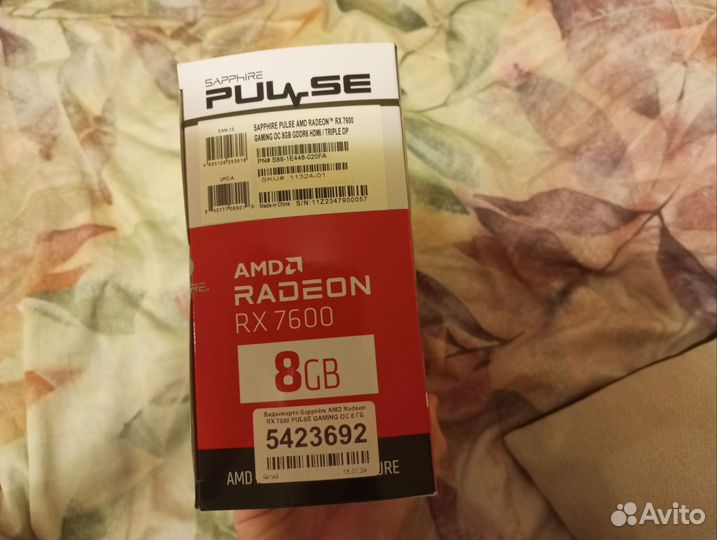 Видеокарта rx 7600 sapphire