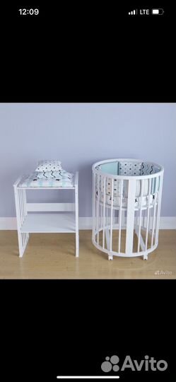 Круглая кроватка трансформер 7в1
