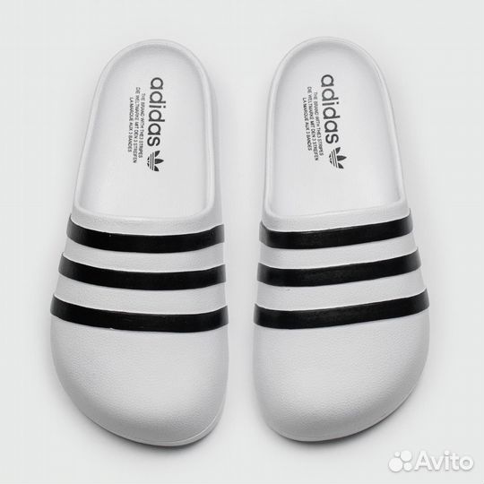 Шлёпки Adidas adifom Slide White Black Wmns