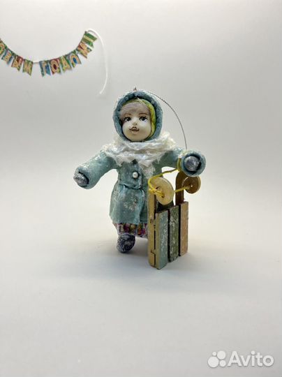 Ватные елочные игрушки