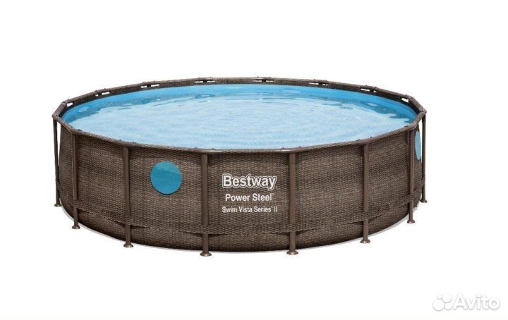 Бассейн каркасный Bestway, Ротанг, 488х122см