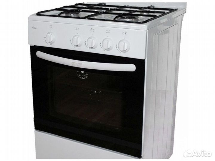 Плита газовая flama HG 6401 W белый (щиток, 60 см)