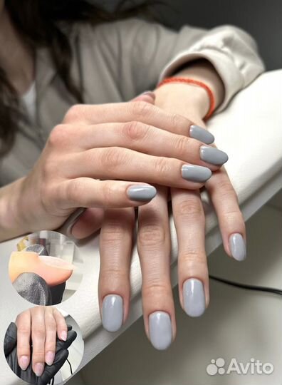 Маникюр, укрепление гелем