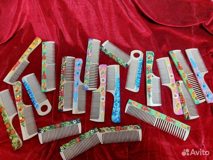 Расчески деревянные росписные