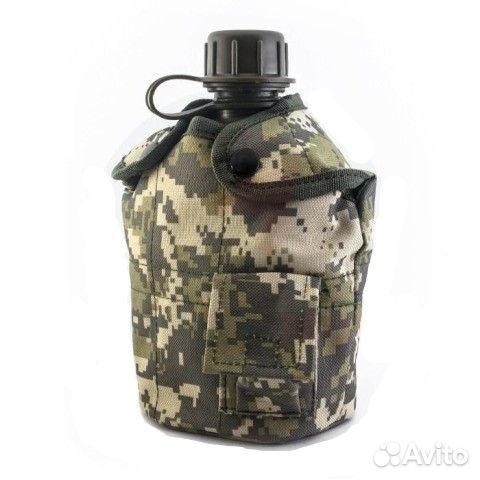 Фляга US army в чехле +алюминиевый котелок реплика