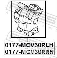 Суппорт задний левый toyota camry ACV3#/MCV3#