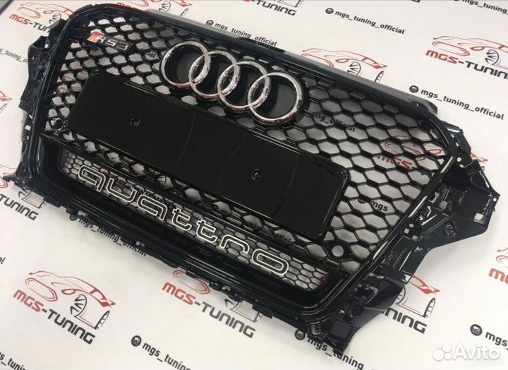 Решетка на Audi A3 в стиле RS3 12-16гг. дизайн 3