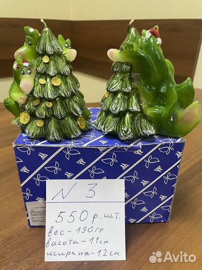 Новогодняя свеча. Подарок.Символ года. Дракон