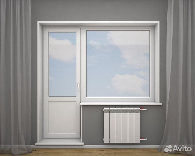 Балконный блок с установкой