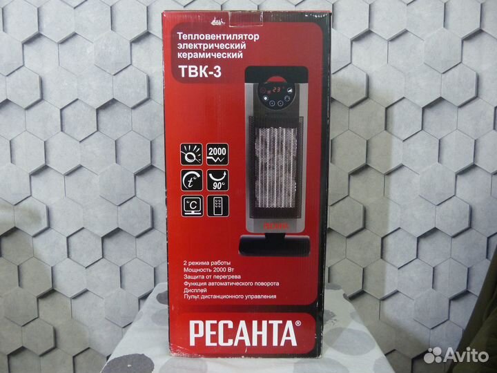 Тепловентилятор керамический Ресанта
