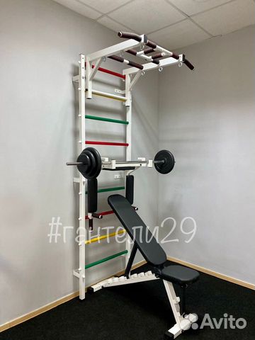 Шведская стенка турник штанга скамья наклонная