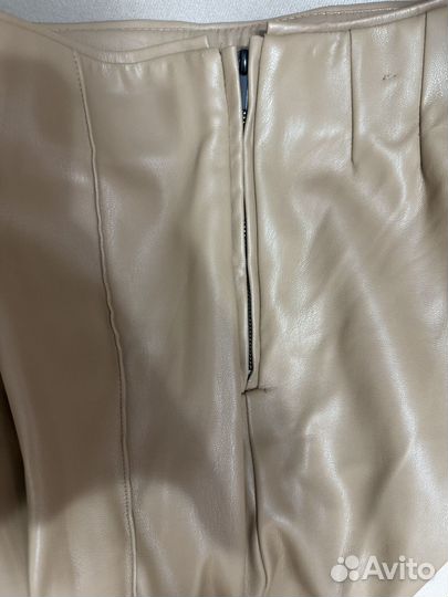 Кожаные брюки zara