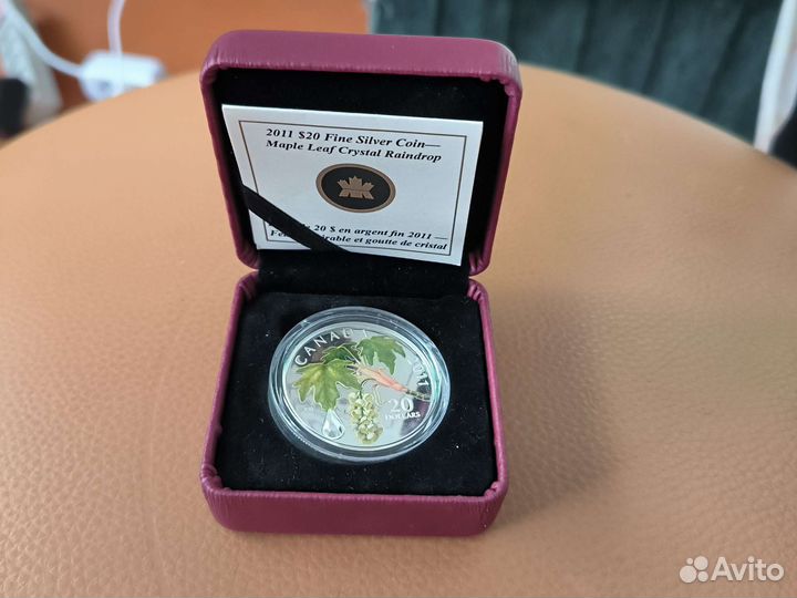 Монета 20 долларов 2011 Кленовый лист