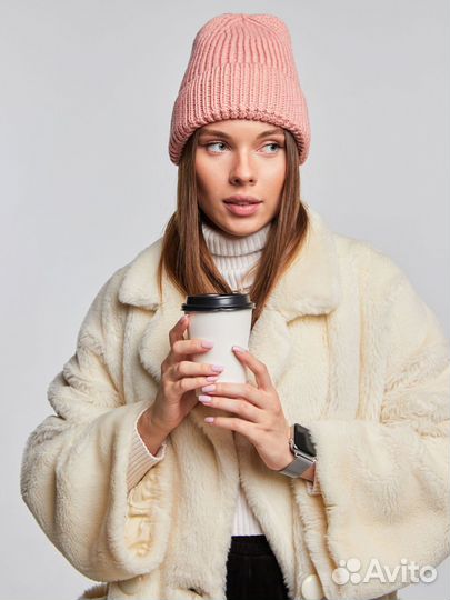 Шапка бини средней вязки Шапки Оптом