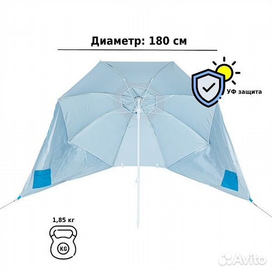 Зонт Green Glade A2102 голубой