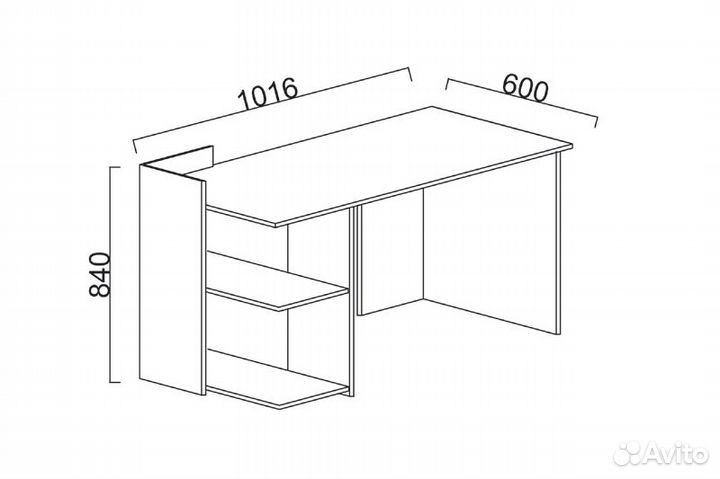 Компьютерный стол Лофт 1