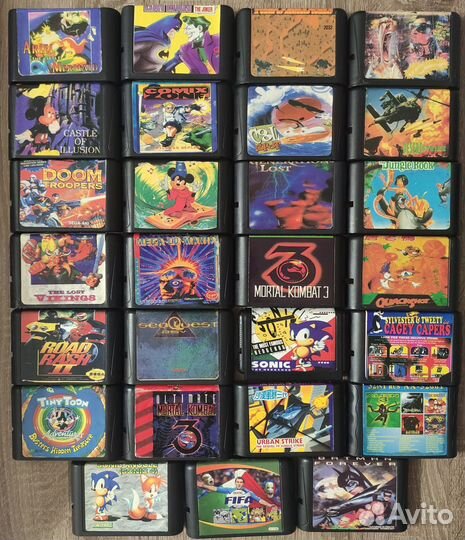 Картриджи для приставки sega
