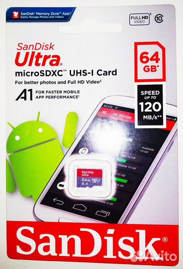 Новая MicroSD 64гб