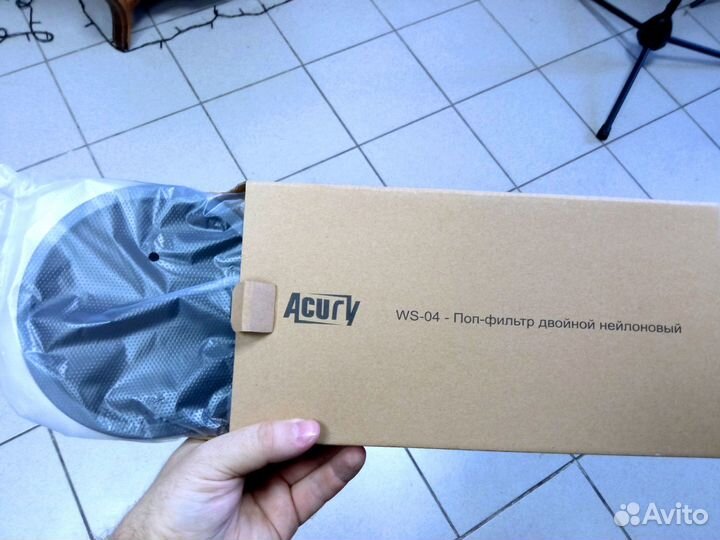 Поп-фильтр Acury WS-04 двойной нейлоновый