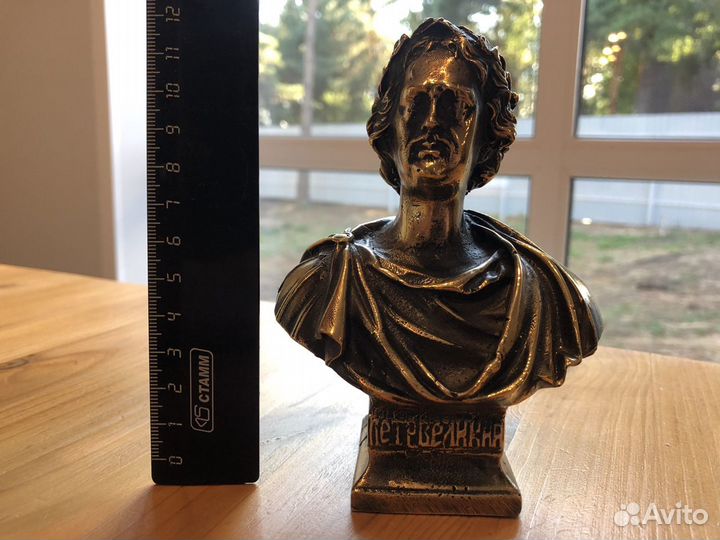 Бронзовый бюст Петр 1