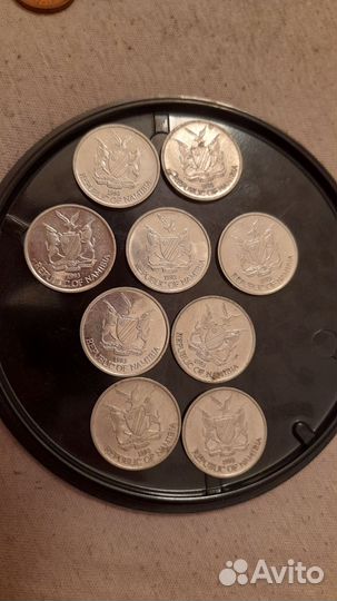 Монеты republic of namibia 10c 9шт цена договорная