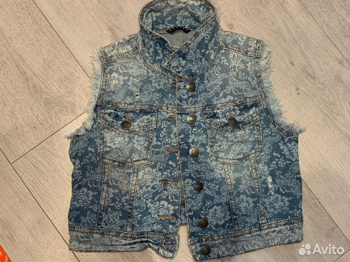 Джинсовая жилетка для девочки sisley (оригинал)