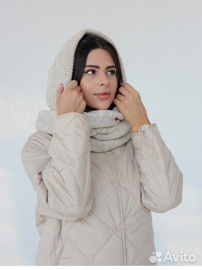 Капор снуд женский вязаный