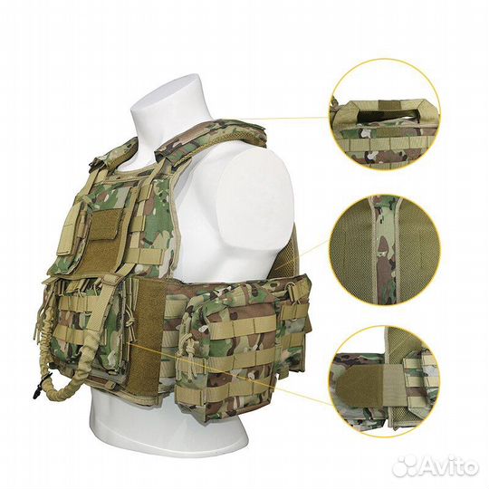 Разгрузочный жилет Олива и Черный