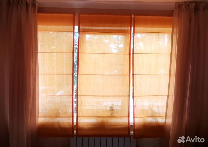 Римские шторы с механизмом 3шт. Рулонные шторы 2шт