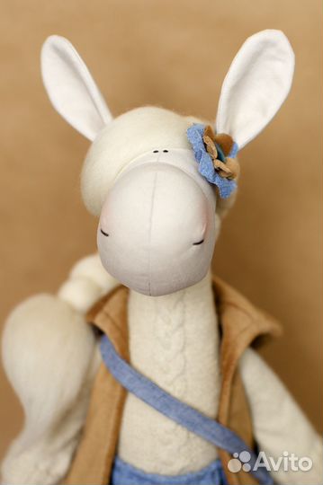 Интерьерная кукла тильда-лошадь