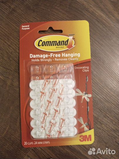 Крючки для гирлянд и проводов command