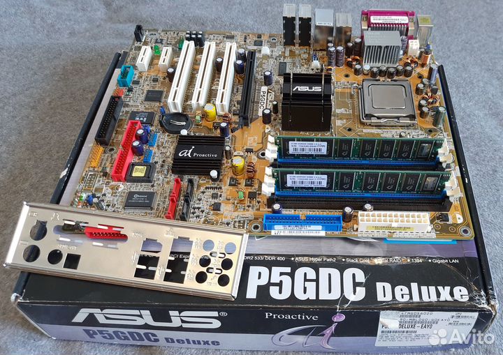 Материнская плата с процессором 775