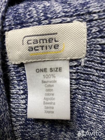 Camel Active шарф 2 метра хлопковый трикотаж