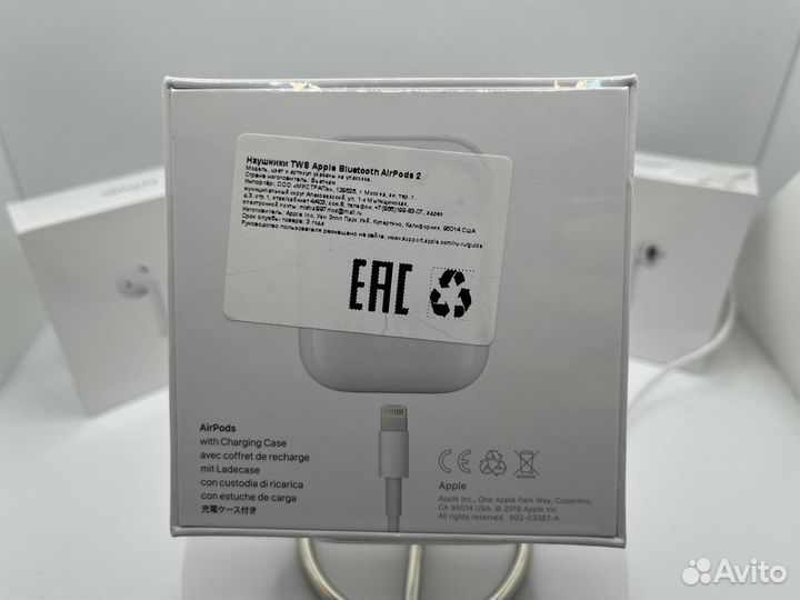 Наушники Apple air pods 2 white (оригинал )