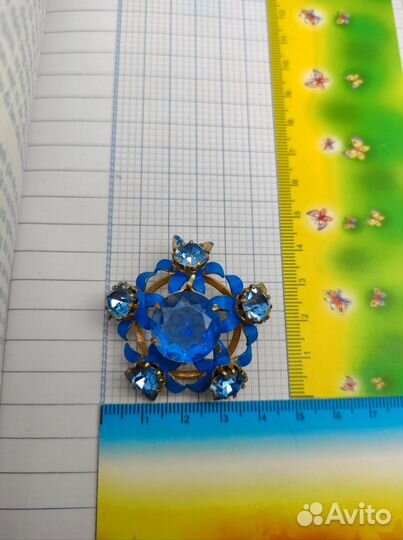 Винтажная брошь Чехословакия